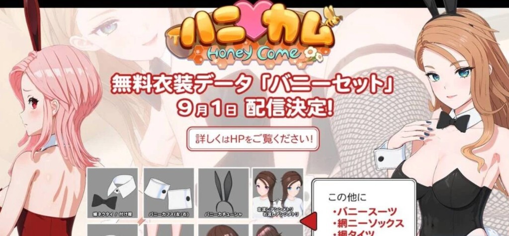 HoneyCome免费兔子套装服装数据